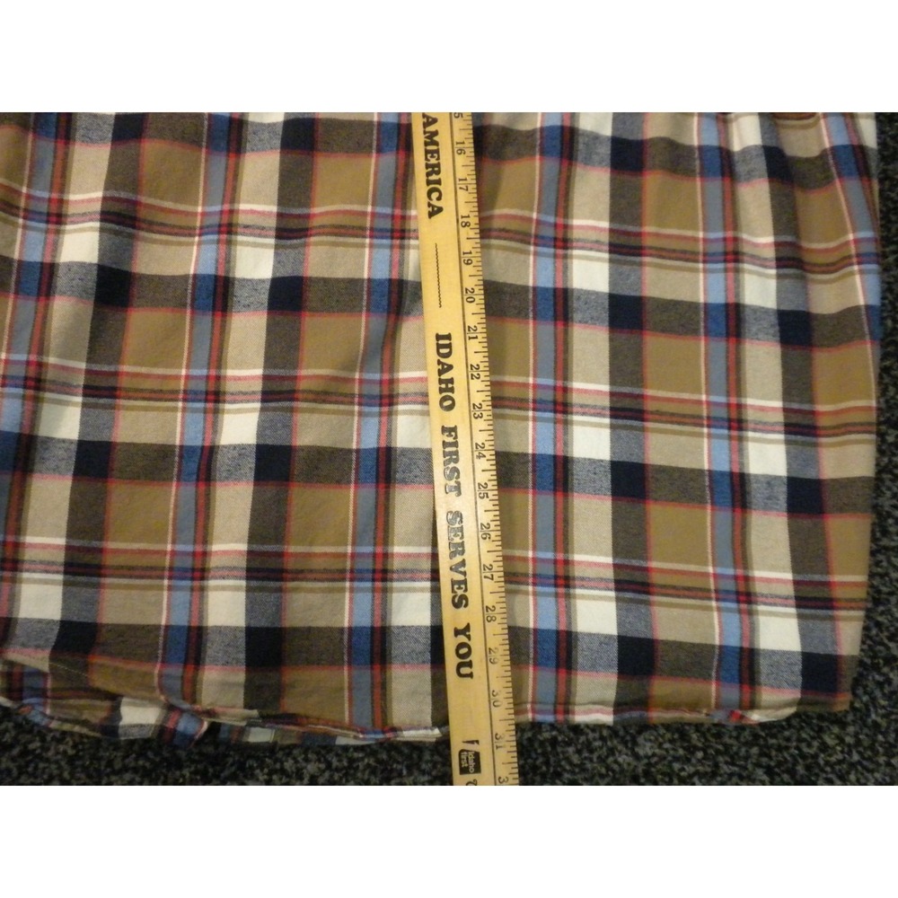 Duluth Shirt Mens XL Brown Blue Plaid Free Swingin Flannel Slim Fit Button 64507 - Picture 9 of 10